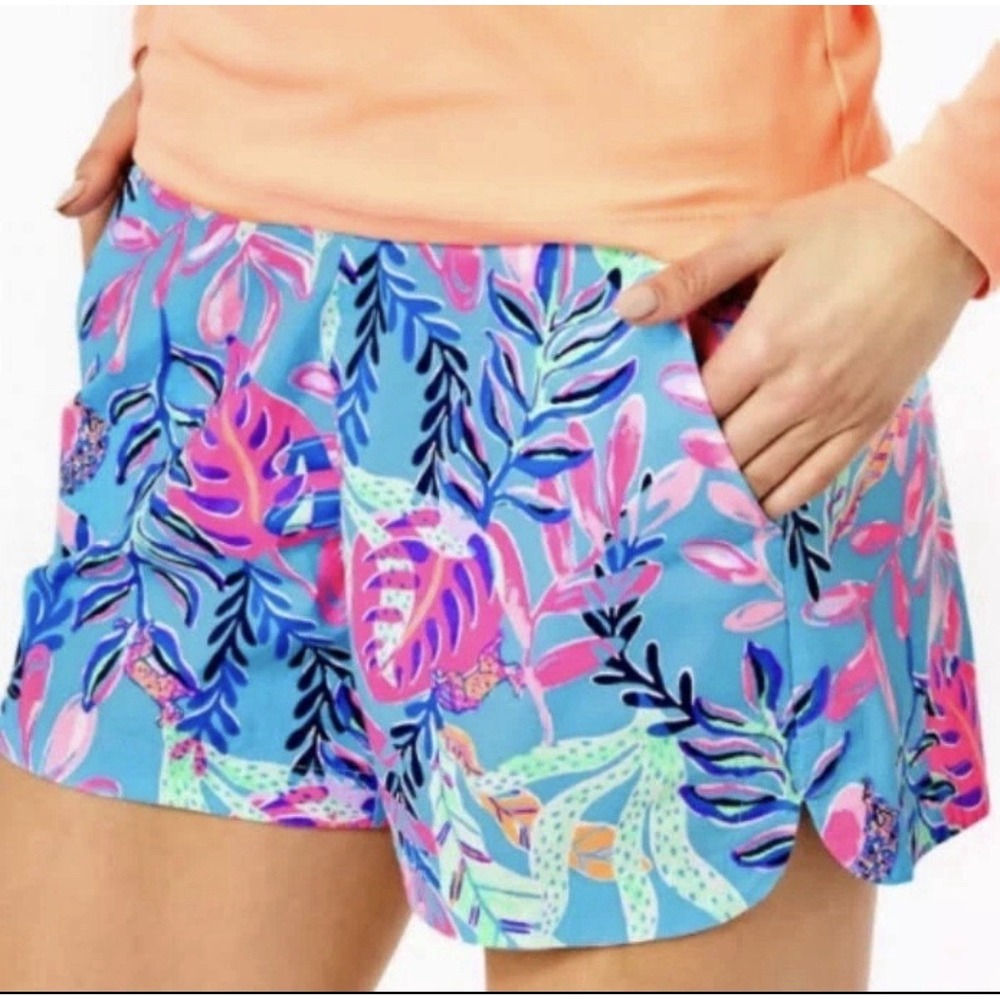 Lilly Pulitzer Ocean View Shorts You've Been Spotted Women's Size Large